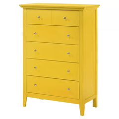 Yellow Burchinal 32'' W Chest Crafted from a Blend of Solid Design