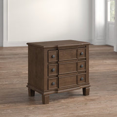 26'' Tall 3 - Drawer Nightstand in Brown Handy Storage Come Together with this Nightstand to Give your Bedside