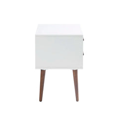 Off-White/Gray Burgos 26'' Tall 2 Drawer Nightstand