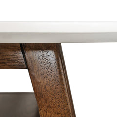 4 Legs Coffee Table with Storage Flared Legs, An Open Lower Shelf Scandinavian Style with this Modern Coffee Table