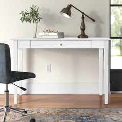White Burroughs Desk Indoor Aesthetically Home Furniture Design