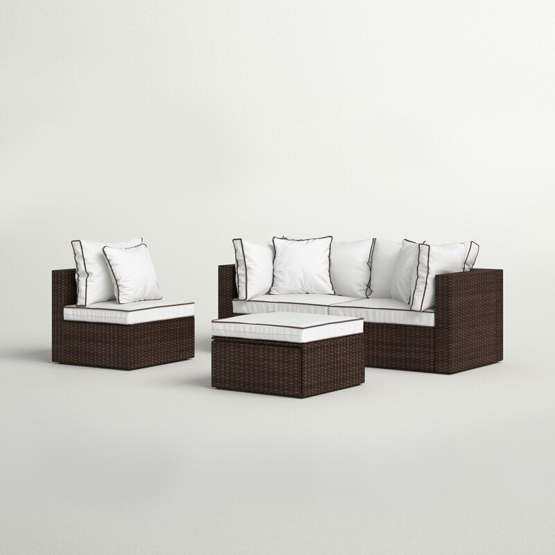 Burruss patio discount sectional with cushions
