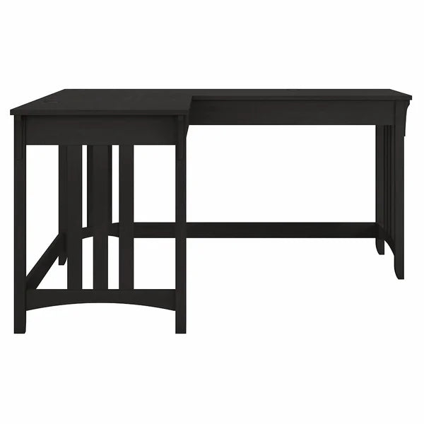 Vintage Black Bush Furniture Salinas 60W L Shaped Writing Desk In Cape Cod Gray