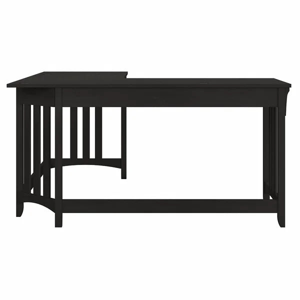 Vintage Black Bush Furniture Salinas 60W L Shaped Writing Desk In Cape Cod Gray