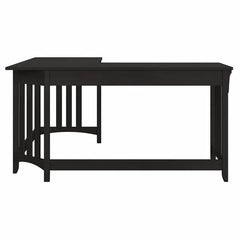 Vintage Black Bush Furniture Salinas 60W L Shaped Writing Desk In Cape Cod Gray