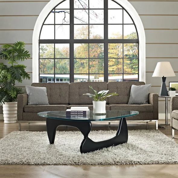 Solid Wood Butcher Abstract Coffee Table Classic Design Perfect for Living Room