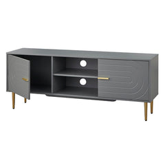 Caelean TV Stand for TVs up to 70" Winding Grooves Lend a Vintage Vibe