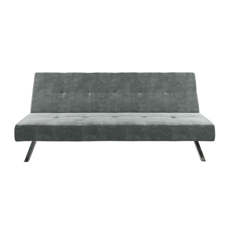 Cailum Full 68.5'' Wide Tufted Back Convertible Sofa Grey Microfiber