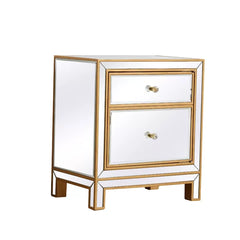 Gold Cain 24'' Tall Nightstand Perfect Additional Storage Space