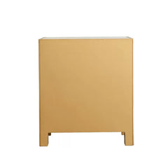 Gold Cain 24'' Tall Nightstand Perfect Additional Storage Space