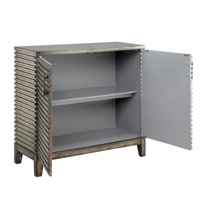 Gray Cale 34'' Tall 2 - Door Accent Cabinet Manufactured Wood