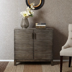 Gray Cale 34'' Tall 2 - Door Accent Cabinet Manufactured Wood