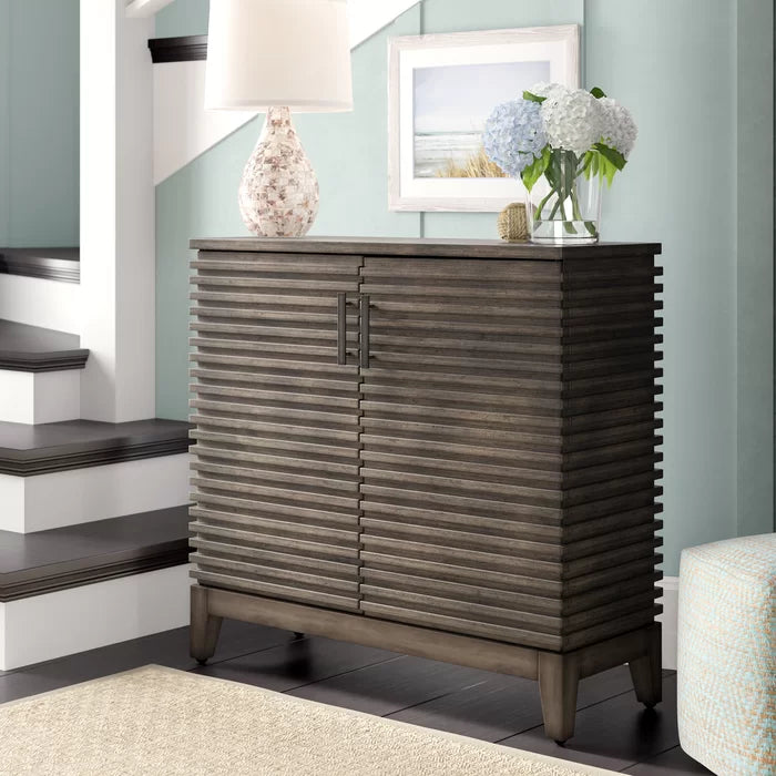 Gray Cale 34'' Tall 2 - Door Accent Cabinet Manufactured Wood