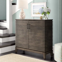 Gray Cale 34'' Tall 2 - Door Accent Cabinet Manufactured Wood