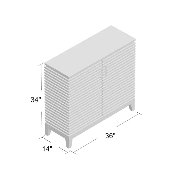 Gray Cale 34'' Tall 2 - Door Accent Cabinet Manufactured Wood