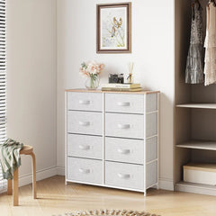 Light Gray Callie-Mai 8 Drawer 33.9'' W 8 Removable and Foldable Drawers