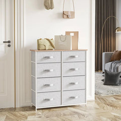 Light Gray Callie-Mai 8 Drawer 33.9'' W 8 Removable and Foldable Drawers