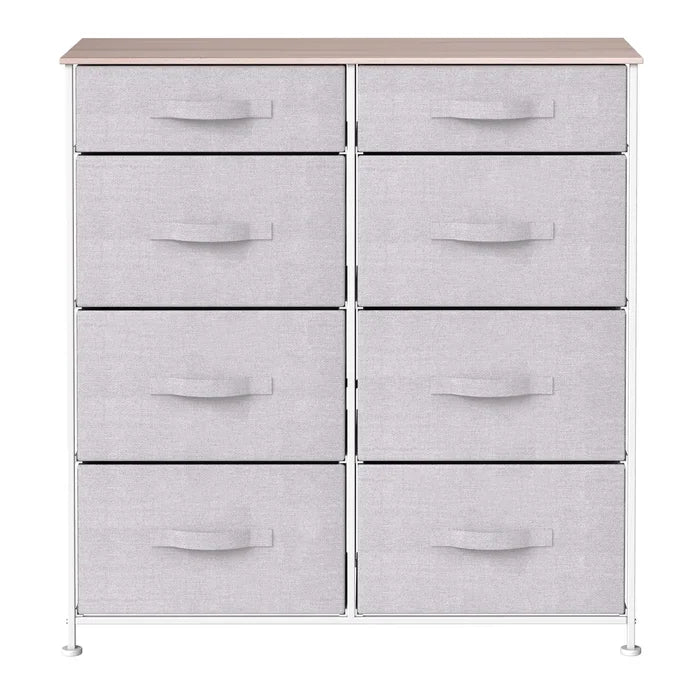 Light Gray Callie-Mai 8 Drawer 33.9'' W 8 Removable and Foldable Drawers