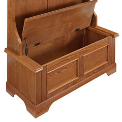 Warm Oak Campbell 40'' Wide Hall Tree with Bench