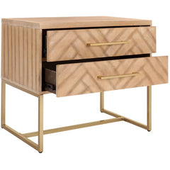 Oak Candelario 27'' Tall 2 - Drawer Nightstand Bring Modern Style