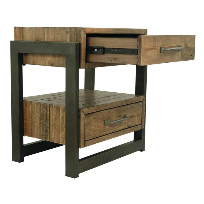 Brown Candice 28'' Tall 2 - Drawer Nightstand Perfect for Bedside