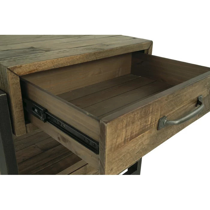 Brown Candice 28'' Tall 2 - Drawer Nightstand Perfect for Bedside