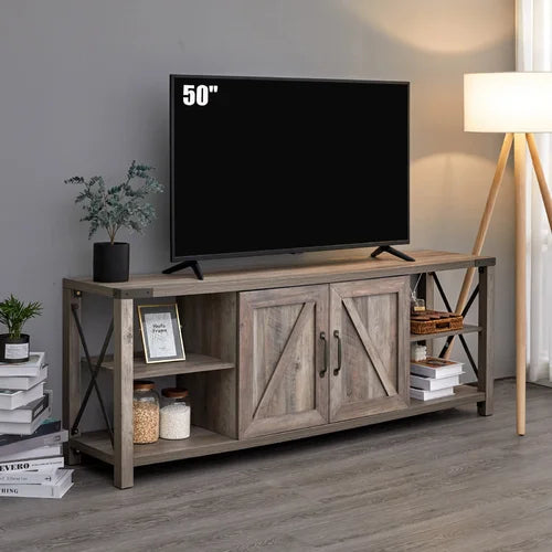 Candid TV Stand for TVs up to 78" Closed Storage Cabinet