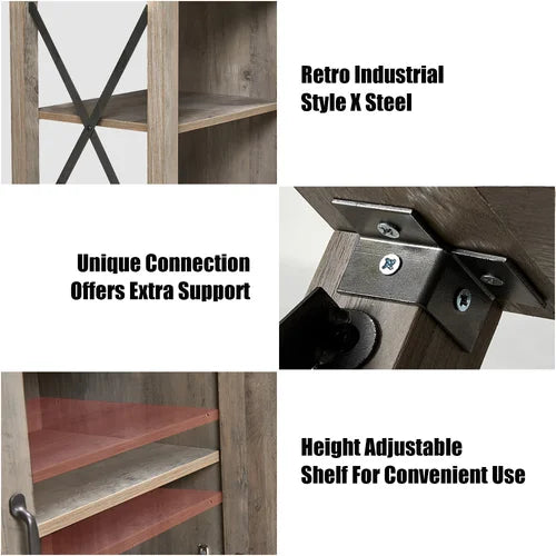 Candid TV Stand for TVs up to 78" Closed Storage Cabinet
