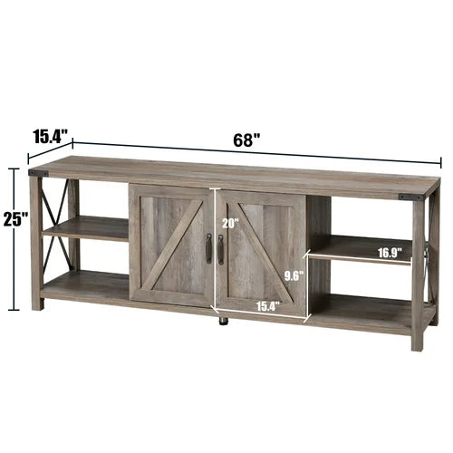 Candid TV Stand for TVs up to 78" Closed Storage Cabinet