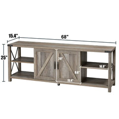 Candid TV Stand for TVs up to 78" Closed Storage Cabinet