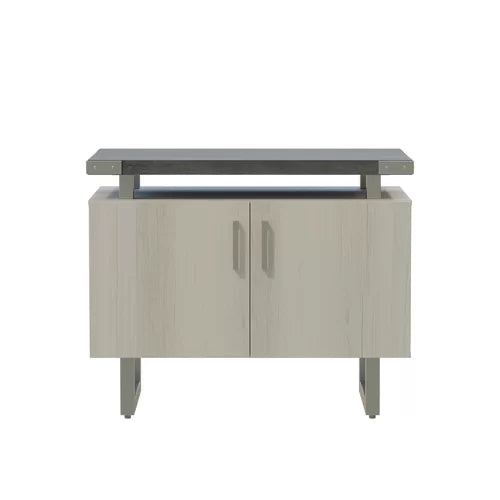 Stone Gray 36'' Wide Storage Cabinet Contemporary Design