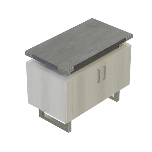 Stone Gray 36'' Wide Storage Cabinet Contemporary Design