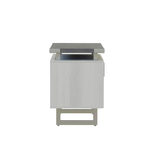 Stone Gray 36'' Wide Storage Cabinet Contemporary Design