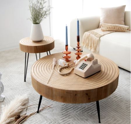2-Piece Coffee Table Set Add Warmth and Classic Rustic Charm to your Bedroom or Living Room