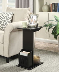 C-shape End Table - Black. Lend Casual Style to your Living Area Perfect for Organize