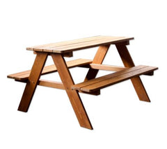Brown Wood Picnic Table Provide A Sturdy Place in your Shady Backyard for Youngsters to Play Games, Eat Meals, or Craft. This Picnic-Style Table