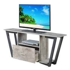 Slate Gray Capulet TV Stand for TVs up to 60"  Crafted from Manufactured Wood and Metal
