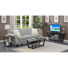 Cement Capulet TV Stand for TVs up to 60" Open Shelving Ideal for Tucking Away Electronics