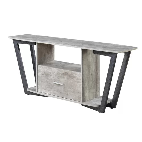 Slate Gray Capulet TV Stand for TVs up to 65" Provide Even More Storage Space