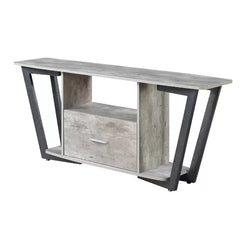 Slate Gray Capulet TV Stand for TVs up to 65" Provide Even More Storage Space