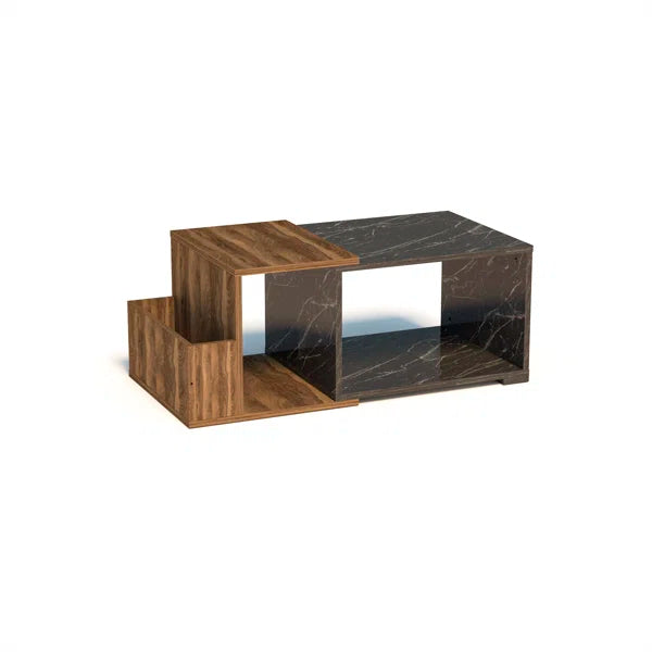Brown/Black Marble Carbin Coffee Table PVC Edge Banding Protects from Chips and Cracks