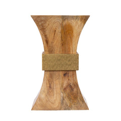 Trammel Side Table, Natural/Brass Contemporary square accent table Great for Living Room