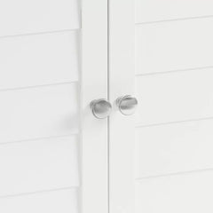 White Caree 28.88'' Tall 2 - Door Corner Accent Cabinet Offers Flexible Storage