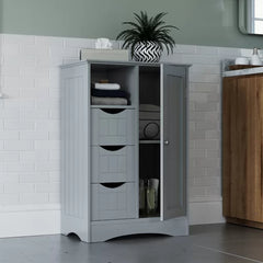 Gray Caril 22.05'' W x 32.1'' H x 13.39'' D Free-Standing Bathroom Cabinet