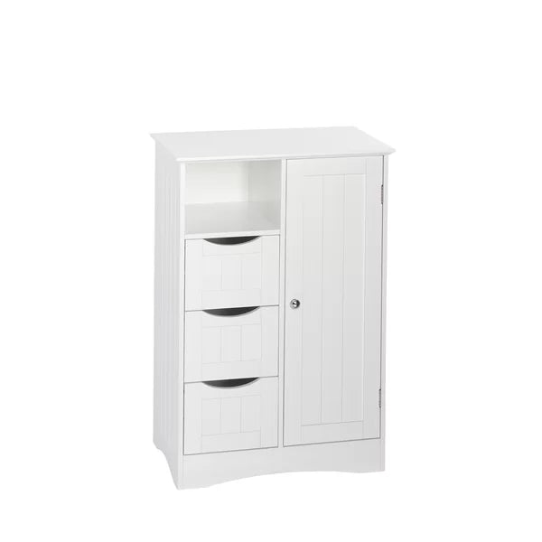White Caril 22.05'' W x 32.1'' H x 13.39'' D Free-Standing Bathroom Cabinet