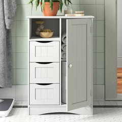 White Caril 22.05'' W x 32.1'' H x 13.39'' D Free-Standing Bathroom Cabinet