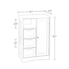 Espresso Caril 22.05'' W x 32.1'' H x 13.39'' D Free-Standing Bathroom Cabinet