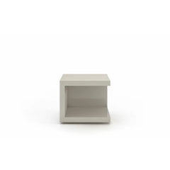 Glossy Chateau Gray Carlina 17'' Tall Nightstand Classy and Modern