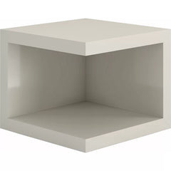 Glossy Chateau Gray Carlina 17'' Tall Nightstand Classy and Modern