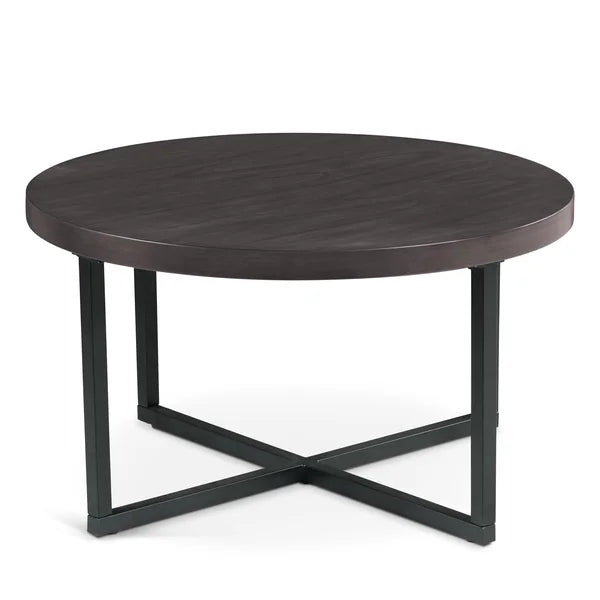 Carloz Cross Legs Solid Wood Coffee Table with Stools